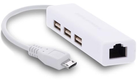 Adaptateur Micro USB mâle Ethernet RJ45, Carte réseau 10/100Mb