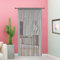 Taiyuhomes Rideau Fil Rideau De Porte en Perles Rideau Anti Mouches pour Porte Exterieur Moustiquaire Rideaux Exterieur Cloison De Séparation De Pièces (Gris, 90x200cm(35x79''))