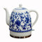 Blue And White Porcelain Kettle Teapot 1.5L Jug - Electric Ceramic Cordless Water Boiler For Tea Coffee Soup Oatmeal - Fast Boiling Technology