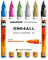 Molotow One4All 127HS Acryl Marker Metallic Set (2,0 mm Strichstärke, hochdeckend und permanent, schnell trocknend, nachfüllbar, für fast alle Untergründe) 6 Stück sortiert