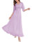 Wedtrend Cocktailkleid Lang Outfit Hochzeitsgast Chiffonkleid Festlich Abendkleid Blaues Kleid Damen Brautjungfer Kleid für Brautmutter WT0317 Lavender M