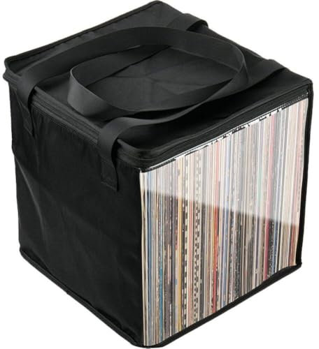 Haowul Schallplatten-aufbewahrungskoffer, Reise-Aufbewahrungstasche, Staubdichter Tragbarer Koffer Deckelgriffen Für 12-Zoll-vinylalben