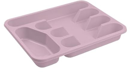 Vision4ever 1Pcs Pink Pastel Cutlery Tray Kitchen Cutlery Tray Organizer Holder Drawer Insert Tidy Storage Rack Holder Drawer Insert Tidy Storage