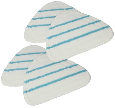 vhbw 4X Wischbezug kompatibel mit Clean Maxx Dampfreiniger, Dampfmop - Polyester/Polyamid Blau Weiß