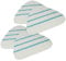 vhbw 4X Wischbezug kompatibel mit Clean Maxx Dampfreiniger, Dampfmop - Polyester/Polyamid Blau Weiß