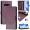 Galafu Hülle für Samsung Galaxy S10 Hülle, PU Leder Handyhülle mit RFID Schutz, Tasche Magnet Schutzhülle mit Standfunktion für Samsung S10, Violett