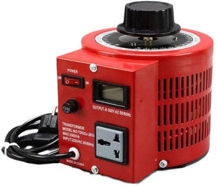 Transformador Variac, Transformador de Aislamiento, Transformador de Salida de Ca Variable de 2 Amperios 0-300 V para Pruebas de Tensión Soportada, Regulación de Velocidad de la Máquina TDGC2-500VA
