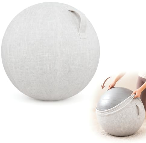 55 cm/65 cm/75 cm Baumwoll+Leinen Schutz-Yoga-Ball-Bezug Gymnastikball-Schutz Hautwickel Zubehör