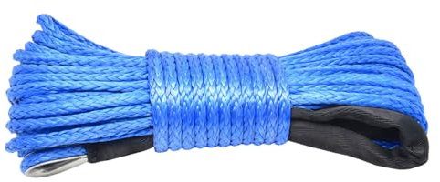 Cuerda de cabrestante sintética, cabrestante de remolque, carro de barco con capacidad de 7700 libras. La cuerda Winch tiene una fuerte capacidad de almacenamiento de 7700 libras y ofrece un excelente