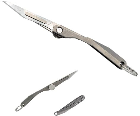 Heimatkraft Titan-Skalpellmesser – Präzises EDC Skalpell mit Wechselklinge | Extrem scharf & leicht | Für Modellbau, DIY & Feinarbeiten