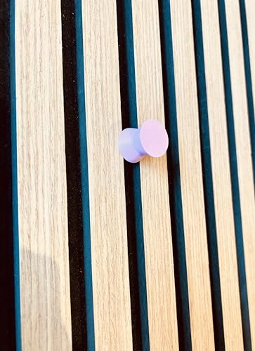 Akustikpaneele Haken ohne Bohren 5-er Set Rund (Rosa)