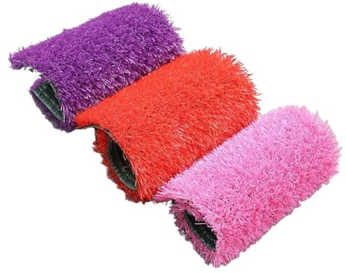 YJEUZCD Maßgeschneidert Bunt Künstlich Gras Rasen, Drinnen Im Freien Realistisch Kunstrasen, Synthetisch 3 cm Florhöhe Fälschung Gras Teppich Mit Abtropfen Lassen Löcher