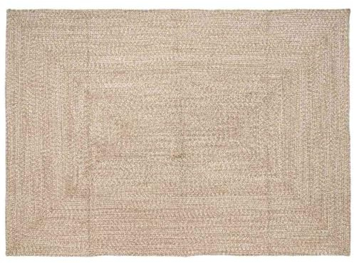 vidaXL Bereichsteppich Natürlich und Weiß 240 x 340 cm Jute