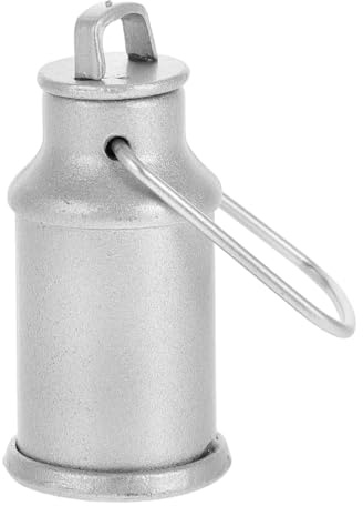ERINGOGO Mini Pot à Eau Miniature en Alliage Argenté Couvercle, Accessoire Décoratif Cuisine pour Maison de Poupée, Décoration de Cafetière, Accessoire Photo Réaliste, Seau Miniature
