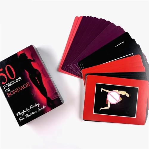 GAFENO Un Ensemble de 50 Cartes, Jouets de Divertissement, Accessoires de Couple, Solitaire, Solitaire, Jeux de Chambre de Couple, entraînement à l'action