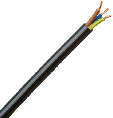 Kopp 153705007 Schlauchleitung H05 VV-F 3G, 1.5 mm², 5 m, schwarz