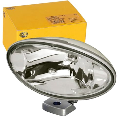 HELLA 1FB 007 892-071 Halogen/Halogen-Fernscheinwerfer - Comet FF 300 - 12V - oval - Referenzzahl: 17.5 - geschraubt - glasklare Streuscheibe - Lichtscheibenfarbe: glasklar - links/rechts