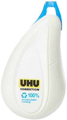 Uhu Korrekturroller, Plastik, Weiß, 4.7 x 2.3 x 8.3 cm