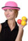 DRESS ME UP - Karneval Fasching Hut Melone Bowler Hat pink Zirkus Cabaret Burlesque - VJ-055