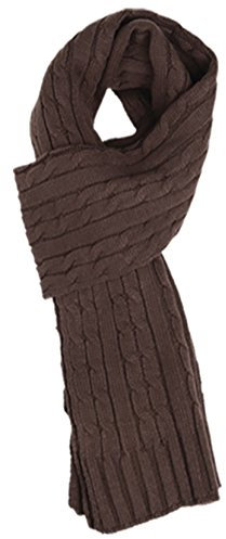 Sakkas SC1961 Ellington Unisex Strickschal - Zopfmuster Schokolade