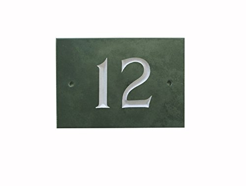 Green Slate House Number (1-99) (No 12)