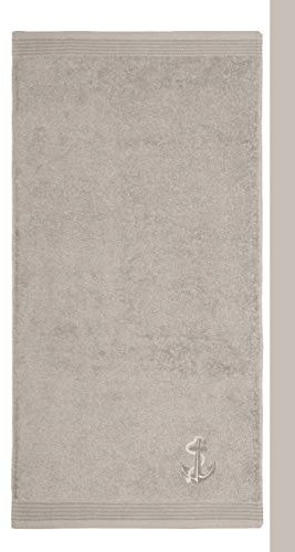 framsohn Duschtuch mit Stick Anker 67/140 Oxfort Tan Beige