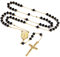 FaithHeart gold Rosenkranz Kreuz Ketten Religiöser Schmuck Talisman Unisex Schmuck Rosary Necklace für Geburtstag Muttertag