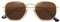 SOJOS Petites Lunettes de Soleil Polarisantes Carrées pour Hommes et Femmes Objectif Miroir Polygonal SJ1072 Avec Or Cadre/Braun Lentille