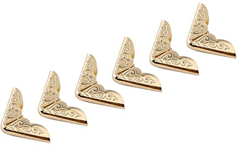 FTVOGUE 100 stücke Retro Yellow Metal Book Alben Scrapbooking Menüs Notebook Ordner Datei Ecke Kantenschutz