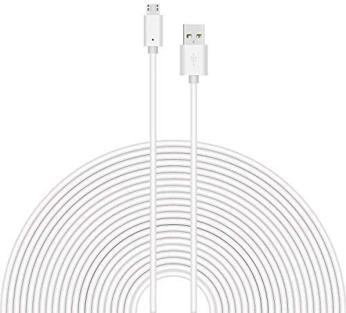 33Ft 10M Power Extension Cable Micro USB Charging Cord Compatible for Arlo Q Security Camera Wyze Cam/Wyze Cam Pan Yi Home Cam Nest Cam, Blink XT Camera, Clever Dog Camera, Netvue Cam(33Ft - White)