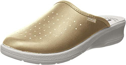 inblu Sabots Medical Femme Mules Femme Compensees Sabots Orthopédiques Femme Fabriqués en Italie, Or, 36 EU