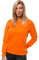 OZONEE Damen Sweatshirt Pullover Langarm Farbvarianten Oversized Langarmshirt Pulli ohne Kapuze Baumwolle Baumwollmischung Classic Basic Rundhals-Ausschnitt Sport JS/W01 ORANGE S