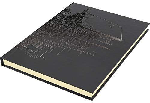 Skizzenbuch Kangaro A5 blanko, Hardcover, schwarz mit Design, 140g. Packung mit 5 Stück.