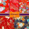 Souarts 5 Stück Patchwork Stoff Baumwollstoff Patchwork Stoff Japanischer Stil Stoff Dekorative Stoff für Kleidung DIY Handwerk (Rot,50x50cm)