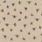 Stoff Meterware Leinenlook Halbpanama - 1 Meter - Dekostoff, Kissen, Tischwäsche, Vorhang, Taschen (Bienen)