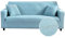 Oduo Wasserdicht Seersucker Stretch Sofabezug mit Armlehnen Sofaüberwürfe 1 2 3 4 Sitzer, Passend für Ecksofa L Form Sofa/Couchbezug/Sesselbezug/Sofahusse (Baby Blau,3 Sitzer)