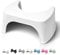 Well Care Toilettenhocker - WC Hocker fur Erwachsene - Hergestellt aus Recyceltem Kunststoff - Klohocker Made in France - Ermöglicht hockende Position Anti-Verstopfung - Squatty Kackhocker