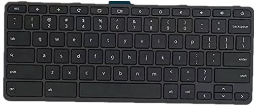 fqparts Replacement Laptop Keyboard For ACER For Chromebook 311 C722 C722T Black US English Layout