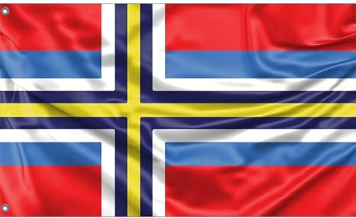 Flagge Skandinaviens | Einzigartiger Designdruck | Hergestellt in EU (90 x 150 cm)