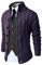 NITAGUT Maglione da uomo, sottile, invernale, casual, da uomo, a maniche lunghe, caldo, Lila, XL