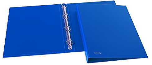 FAVORIT Classeurs à anneaux Sprint en carton, 22 x 30 cm, 4 anneaux ronds de 30 mm, bleu, 400173351