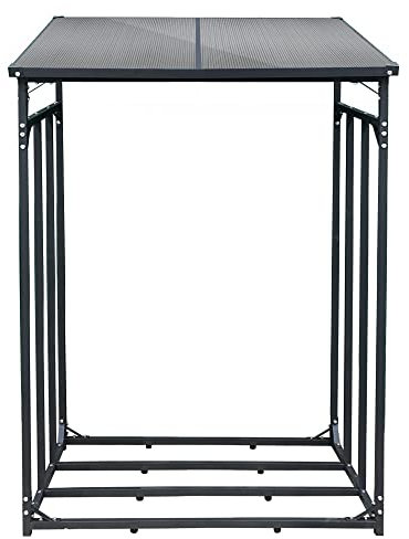 SCHMIDT security tools Kaminholzregal 130x70x185cm Aluminium Anthrazit Brennholzregal Holzstappelhilfe Holzunterstand 1,6 m³ Holz-Regal