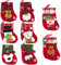 BOFUNX 8 Stück Weihnachtsstrumpf Nikolausstiefel zum Befüllen und Aufhängen Weihnachtsstrümpfe Dekoration für Kamin Schaufenster Weihnachtsbaum