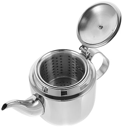 NAMOARLY 1 Pc Tetera Hervidor De Café De Acero Inoxidable Cafetera Antigua Olla De Agua Caliente Cafetera Metalica Hervidor De Agua De Acero Inoxidable Floreciente Oficina Aislamiento Pava