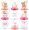 9 Stück Gender Reveal Party Deko Bienenwabe Mittelstück Tischdekoration Bär Dekoration für Baby Shower Babyparty Geschlecht Verkündung Party Zubehör Enthüllung Partydeko Tischaufsätze (Pink)