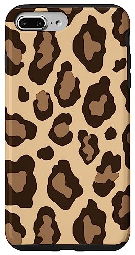 Leo Print Design Beige Braun Raubtier Hülle für iPhone 7 Plus/8 Plus