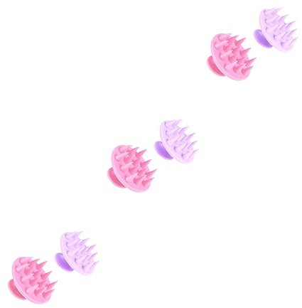 GLEAVI 3er-sets Peelingbürste Für Die Kopfhaut Massagebürste Für Die Kopfhaut Für Shampoo Weiches Silikon Für Sanfte Kopfhautpflege 2 Stück X 3