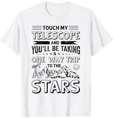 Teleskop Nachthimmel Uhr Sterne Astronomie Liebhaber T-Shirt