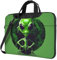 Green Alien Printing Laptoptasche für Damen und Herren, mit Griff, ultradünn, Schwarz , 14 inch