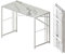 Lutown-Teen 103 cm Scrivania Pieghevole Per Computer, Scrivania Da Campeggio Per Computer Da Gioco, Tavolo Per Ufficio Domestico Senza Necessità Di Montaggio, Marmo Bianco
